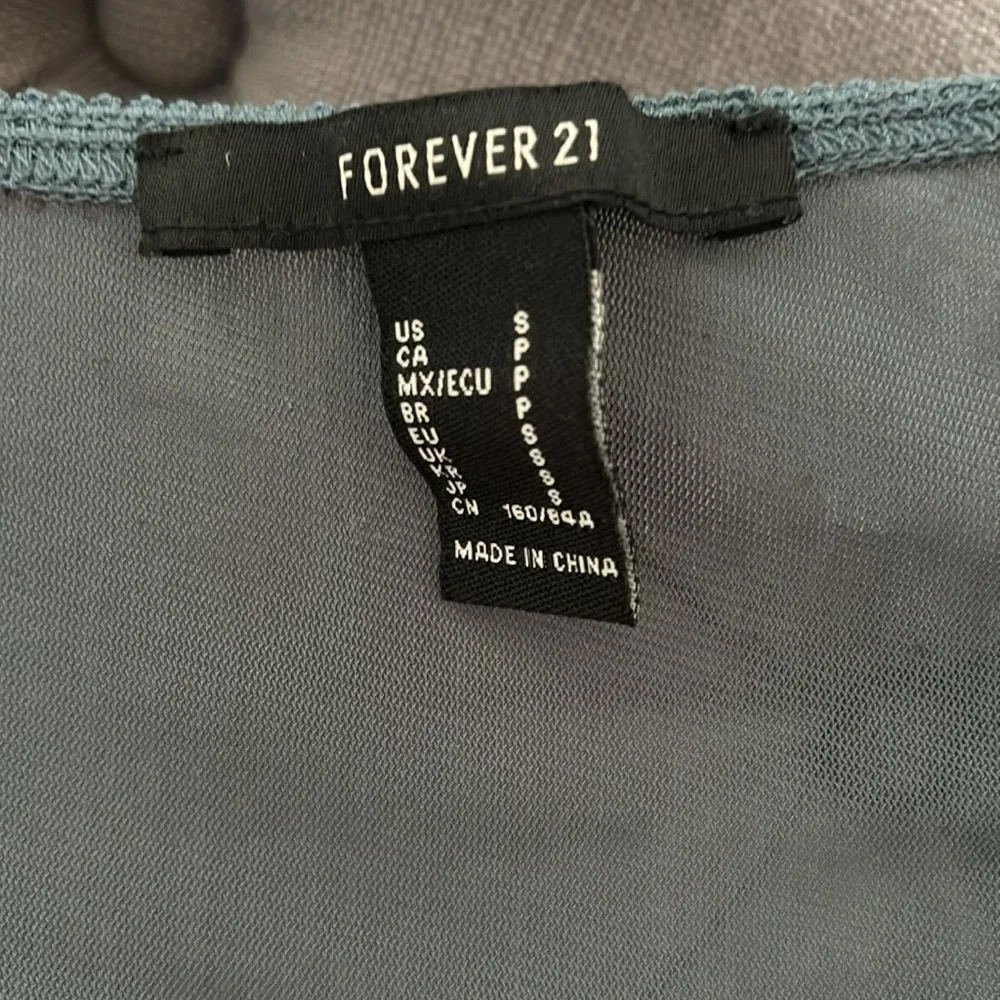 Forever 21 Blue Mesh Bodysuit - Picture 2 of 3